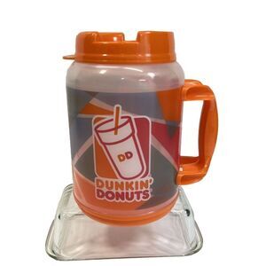 Dunkin Donuts 64oz Travel Tumbler Cup Mug Jug XL with Straw Whirley BPA Free